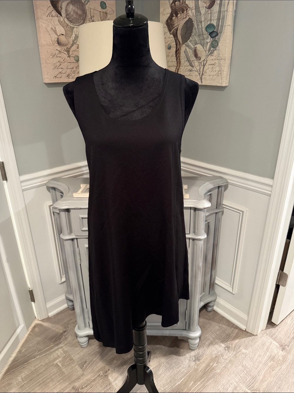 bryn Walker Black Sleeveless A-Line Mini Dress/top